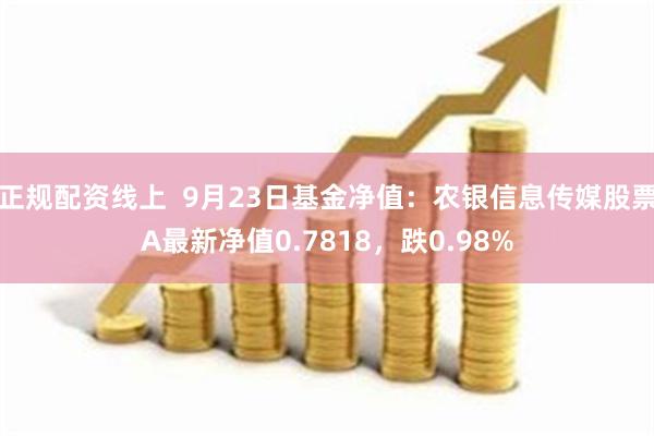 正规配资线上  9月23日基金净值：农银信息传媒股票A最新净值0.7818，跌0.98%